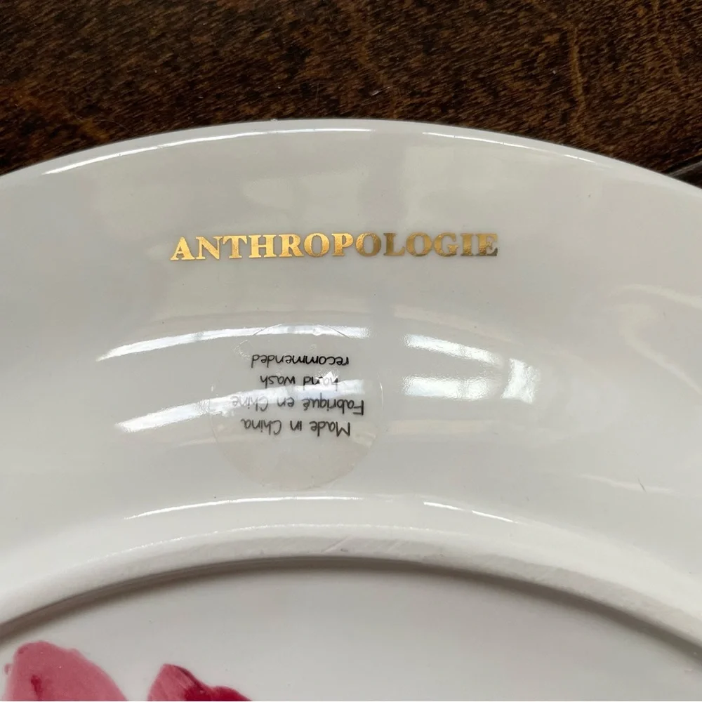 Vintage Anthropologie 2 PIECE Anais Bowl + Dinner Plate set